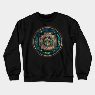 Sri Yantra  / Sri Chakra Marble and Gold Crewneck Sweatshirt